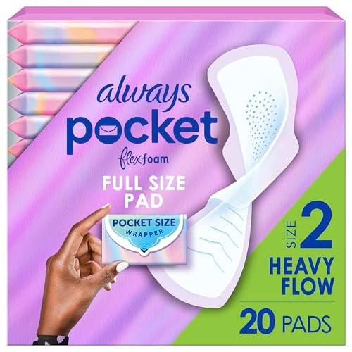 Always Pocket Flexfoam Pads Größe 2, Stark, mit Flügeln, 20 Stück