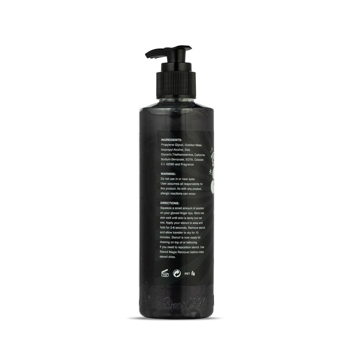 Dynamic Color Co - Black Magic Stencil Primer, Tattoo Stencil Gel für langanhaltende Abdrücke, 8 oz Flasche, Hergestellt in den USA, nie an Tieren getestet