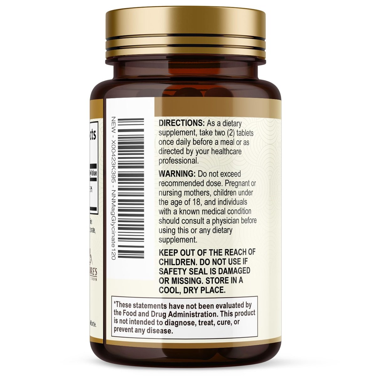 Magnesium Glycinat 250 mg pro Portion - 100% cheliertes Magnesiumpräparat - Hochabsorbierendes Mag Glycinat unterstützt Schlaf, Herzgesundheit, Knochen & Muskeln - Glutenfrei, vegan, in den USA abgefüllt - 120 Tabletten
