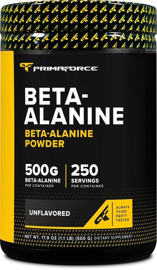 Primaforce Beta-Alanin Pulver 500 g (1,1 lbs) – ungesüßtes Pre-Workout & Post-Workout Supplement