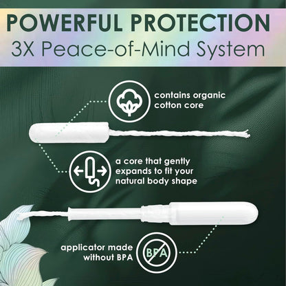 L. Baumwoll-Tampons Regular/Super Saugstärke Multipack, mit Bio-Baumwollkern, ohne synthetische Pestizide oder Duftstoffe, 84 Stück (2 Packungen à 42)
