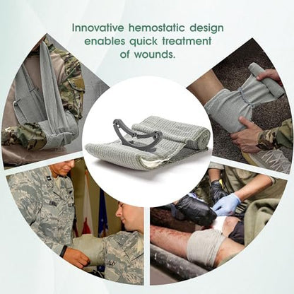 SuccorWare 6 Zoll 3er-Pack Israeli Bandage – Notfallverband mit Vakuum-Sterilverpackung – für Wundversorgung, Erste-Hilfe-Set, medizinisches Trauma-Kit-Nachfüllpack