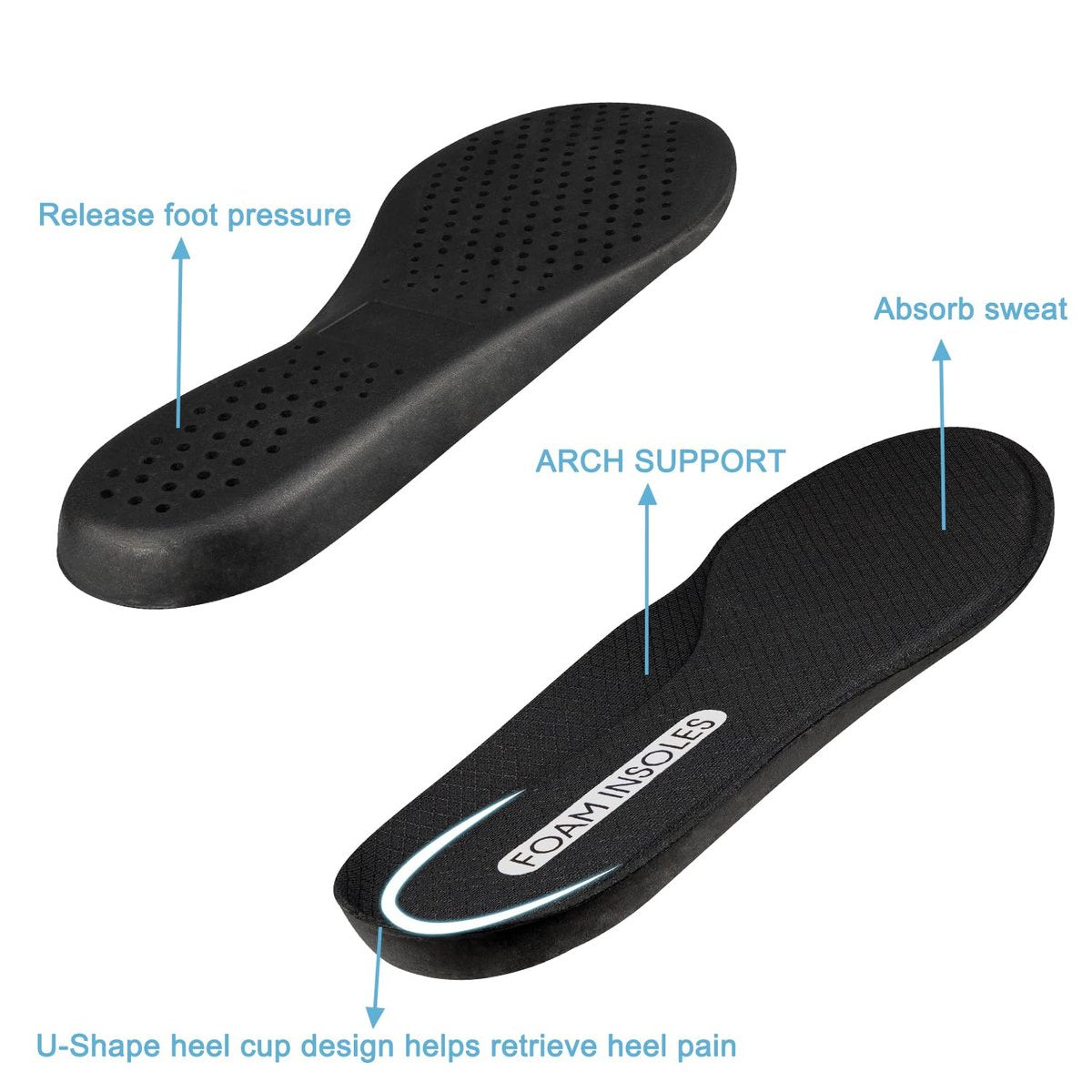 Endoto Foam-Einlegesohlen für Skechers Schuhe – Memory-Schaum-Ersatzpolster für Herren Sneaker für Fußkomfort den ganzen Tag (Größe: US Men11-EU45)