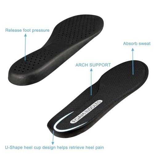 Endoto Schaumstoff-Einlegesohlen für Skechers Schuhe, Ersatz-Polster-Einlagen für Herren Sneaker für ganztägigen Fußkomfort (Größe: US Herren 9,5 - EU 42,5)