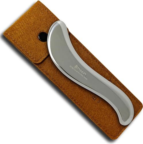 BYYDDIY 6,3 Zoll Edelstahl Gua Sha Werkzeug & Muskel-Schaber & Gesichts-Gua Sha (Edelstahl)