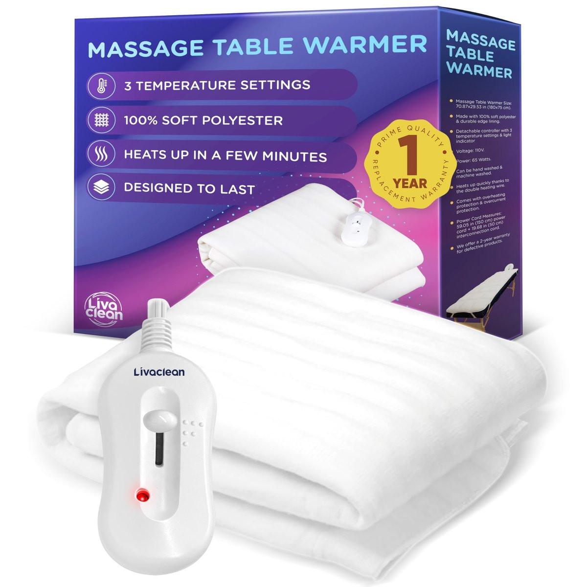Massagetisch-Heizdecke mit 3 Temperatureinstellungen – Elektrische Heizdecke für Spa, Beauty & Massage (180 x 75 cm)