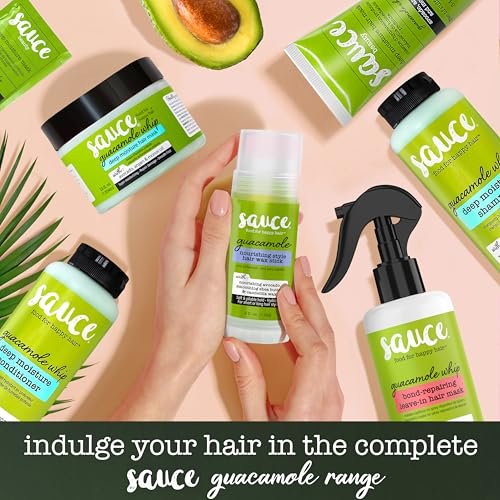 SAUCE BEAUTY Guacamole Haarwachs – Feuchtigkeitsspendendes Avocadoöl & Sheabutter Wachs für fliegende & brüchige Haare (60 g)