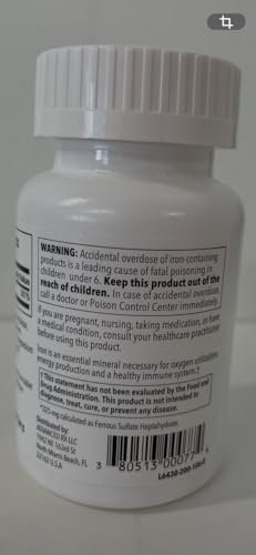 Puregen Labs Eisen 65mg – Hochdosiertes Eisenpräparat | Ohne künstliche Farbstoffe – 400 Tabletten