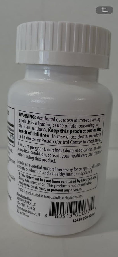 Puregen Labs Eisen 65mg – Hochdosiertes Eisenpräparat | Ohne künstliche Farbstoffe – 400 Tabletten
