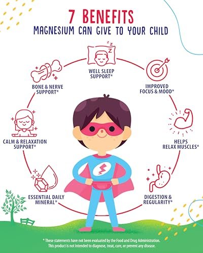 Magnesium Gummis für Kinder & Erwachsene - 100mg - Beruhigende Magnesium-Lutschtabletten - Magnesiumcitrat Kautablette für Stimmung & Muskelunterstützung - Citrato de Magnesio para Niños - 30 Gummis