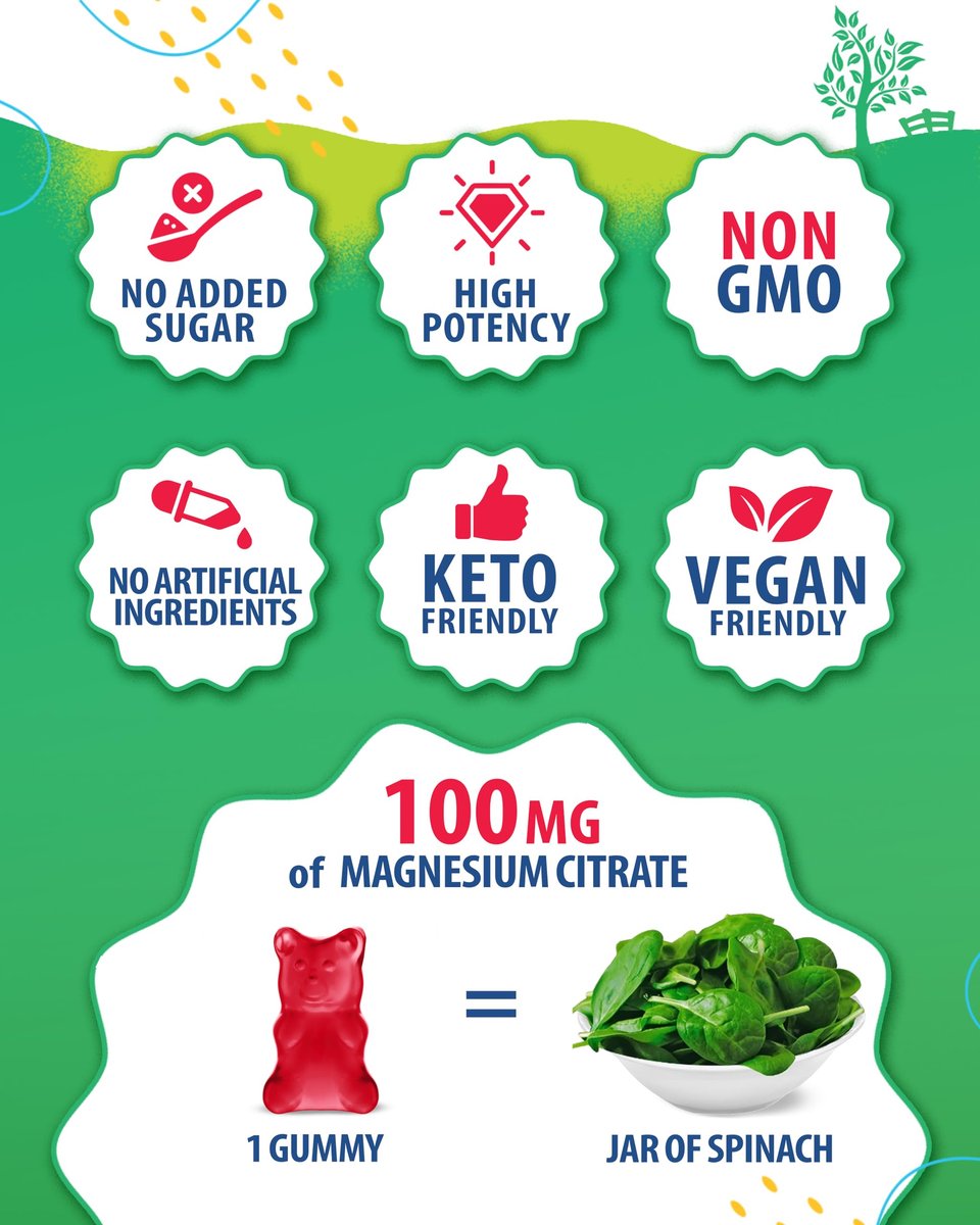 Magnesium Gummis für Kinder & Erwachsene - 100mg - Beruhigende Magnesium-Lutschtabletten - Magnesiumcitrat Kautablette für Stimmung & Muskelunterstützung - Citrato de Magnesio para Niños - 30 Gummis