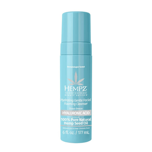 Hempz Ocean Breeze Feuchtigkeitsspendender Gesichtsreinigungsschaum mit Hyaluronsäure – Sanfter Reinigungsschaum für trockene, ölige oder empfindliche Haut, 177 ml