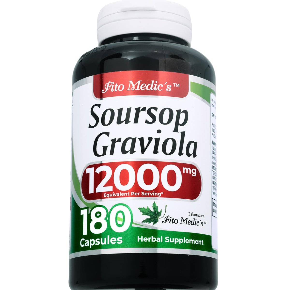 FITO MEDIC'S Lab Graviola Soursop Kapseln – 180 Kapseln | Premium Graviola Supplement