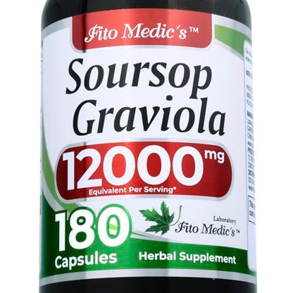 FITO MEDIC'S Lab Graviola Soursop Kapseln – 180 Kapseln | Premium Graviola Supplement