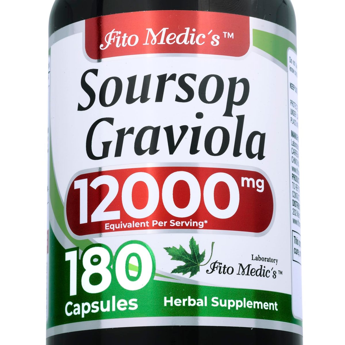 FITO MEDIC'S Lab Graviola Soursop Kapseln – 180 Kapseln | Premium Graviola Supplement