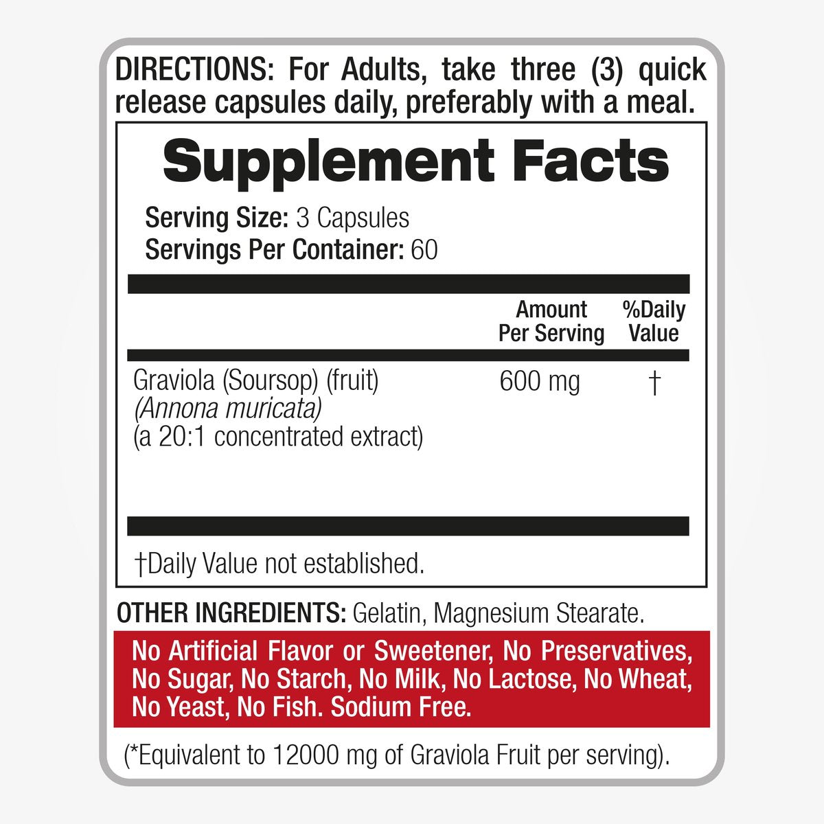 FITO MEDIC'S Lab Graviola Soursop Kapseln – 180 Kapseln | Premium Graviola Supplement