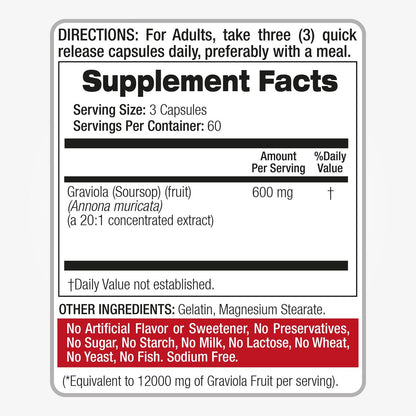 FITO MEDIC'S Lab Graviola Soursop Kapseln – 180 Kapseln | Premium Graviola Supplement
