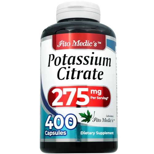 FITO Medic’S Kaliumcitrat Nahrungsergänzung, 400 Kapseln, Kaliumformel