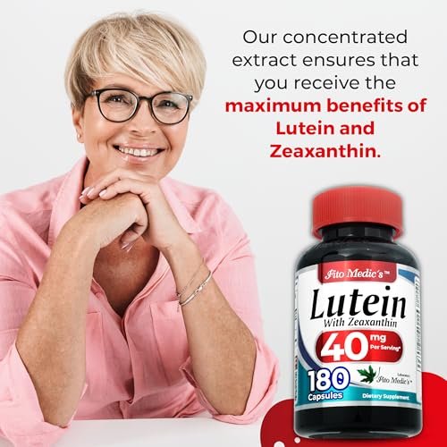 FITO MEDIC'S Lab Lutein Supplement mit Zeaxanthin, 180 Kapseln, pflanzliche Formel