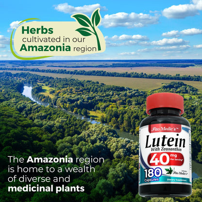 FITO MEDIC'S Lab Lutein Supplement mit Zeaxanthin, 180 Kapseln, pflanzliche Formel