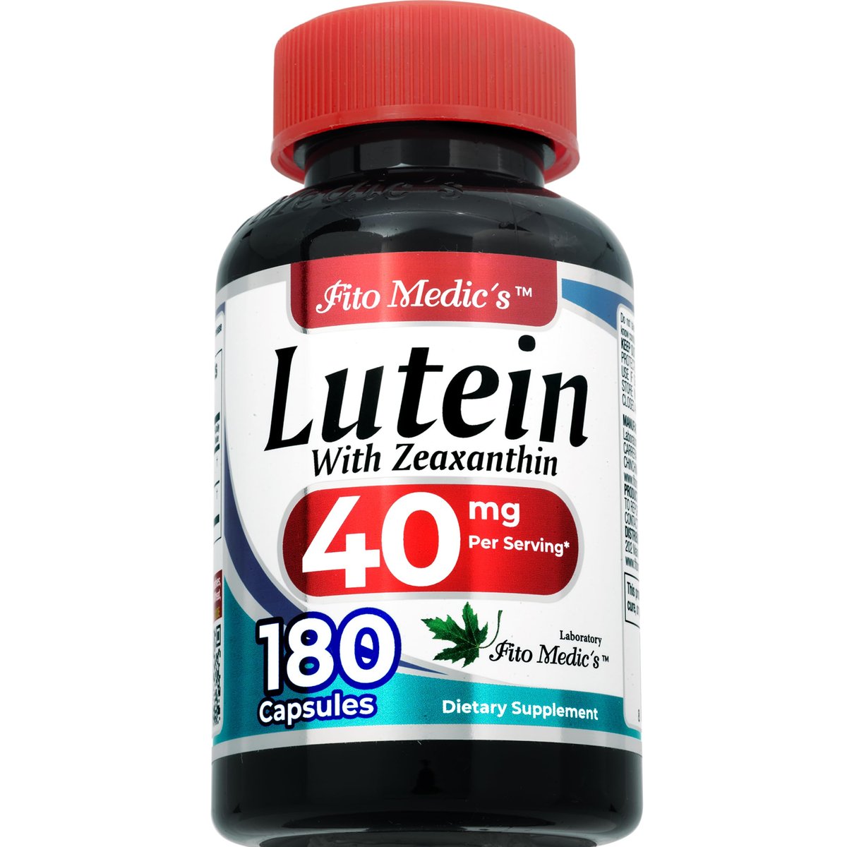 FITO MEDIC'S Lab Lutein Supplement mit Zeaxanthin, 180 Kapseln, pflanzliche Formel