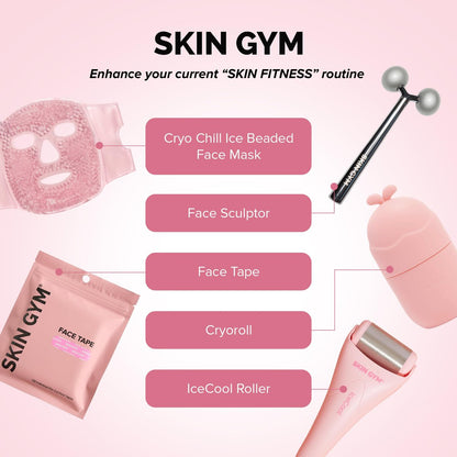 SKIN GYM CryoChill Ice Beaded Face Mask – Wiederverwendbare Kühlmaske gegen Schwellungen & Kopfschmerzen, Gelperlen-Maske für Gesicht, Abschwellende Kälte für die Hautpflege