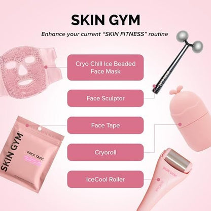 SKIN GYM CryoChill Ice Beaded Face Mask – Wiederverwendbare Kühlmaske gegen Schwellungen & Kopfschmerzen, Gelperlen-Maske für Gesicht, Abschwellende Kälte für die Hautpflege