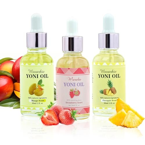 Wovarkie 3er-Pack Yoni-Öl für Frauen – 100% natürliches Intimöl, pH-ausgleichend, Deodorant für den Intimbereich, reine ätherische Öle (3 x 30 ml)