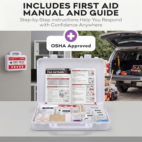 ProHeal Erste-Hilfe-Kasten für 10 Personen, Typ III, ANSI Klasse A, 111 Teile, OSHA-konform, Latexfrei, Wandmontierbar