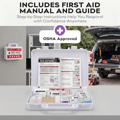 ProHeal Erste-Hilfe-Kasten für 10 Personen, Typ III, ANSI Klasse A, 111 Teile, OSHA-konform, Latexfrei, Wandmontierbar