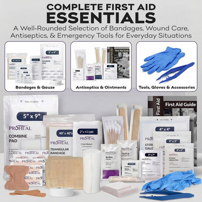ProHeal Erste-Hilfe-Kasten für 10 Personen, Typ III, ANSI Klasse A, 111 Teile, OSHA-konform, Latexfrei, Wandmontierbar