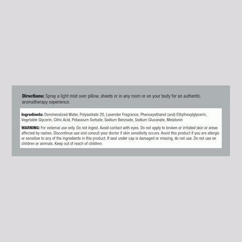 Piping Rock Melatonin Schlafspray für Erwachsene | 240 ml | mit Melatonin & Lavendel für Kissen, Raum & Körper | Nachtruhe-Mist