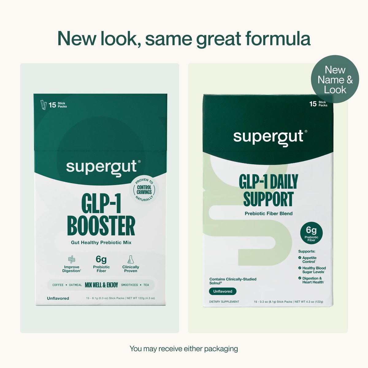 Supergut GLP1 Daily Support – Hochfaser-GLP-1-Supplement-Pulver für Frauen & Männer – Zuckerfreier Drink-Mix für die Darmgesundheit (15 Portionen)