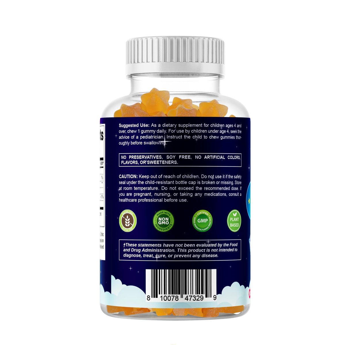 Vitamatic Zuckerfreie Melatonin Gummies für Kinder 1mg, 90 Fruchtgummis, Ananas & Passionsfrucht Geschmack, 90 Tage Vorrat