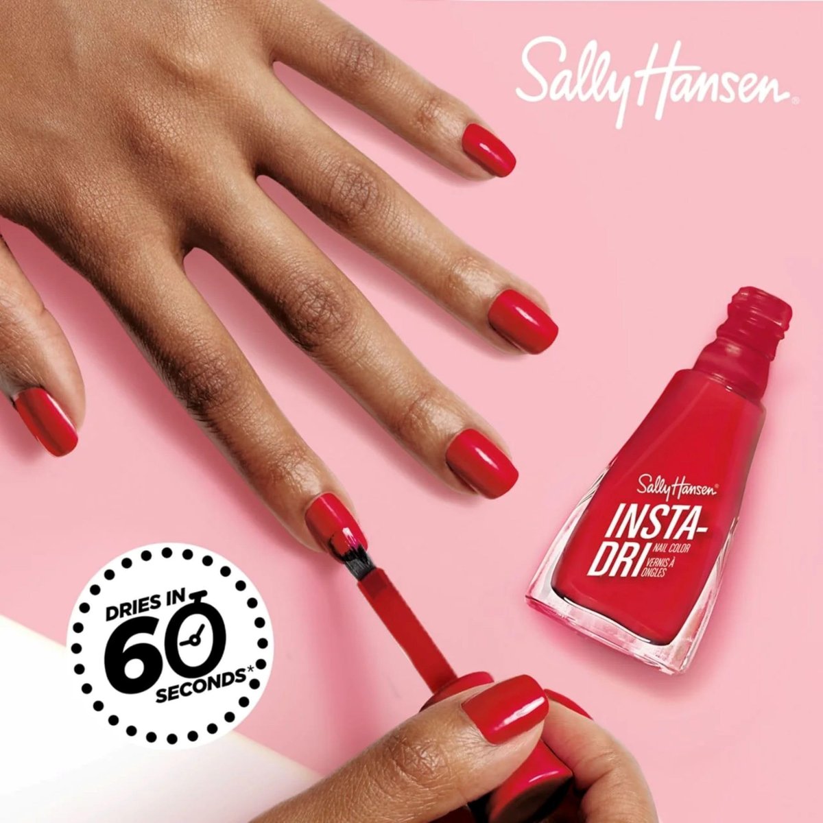 Sally Hansen Insta-Dri Nagellack Hershey Kisses 727 More KISSES Plz – Schnelltrocknend, Langhaftend, Streifenfrei & Glänzend – Kakao-Braun