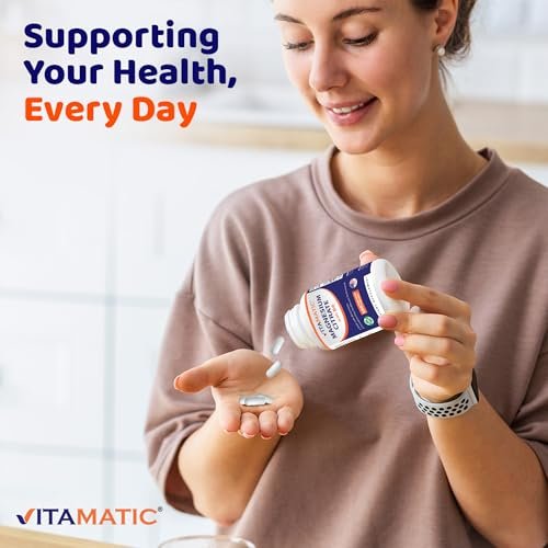Vitamatic Magnesium Citrat 500 mg pro Portion - 180 Kapseln (150 mg elementares Magnesium) mit Vitamin B6 für optimale Aufnahme - Unterstützt Muskel-, Gelenk- und Herzgesundheit*