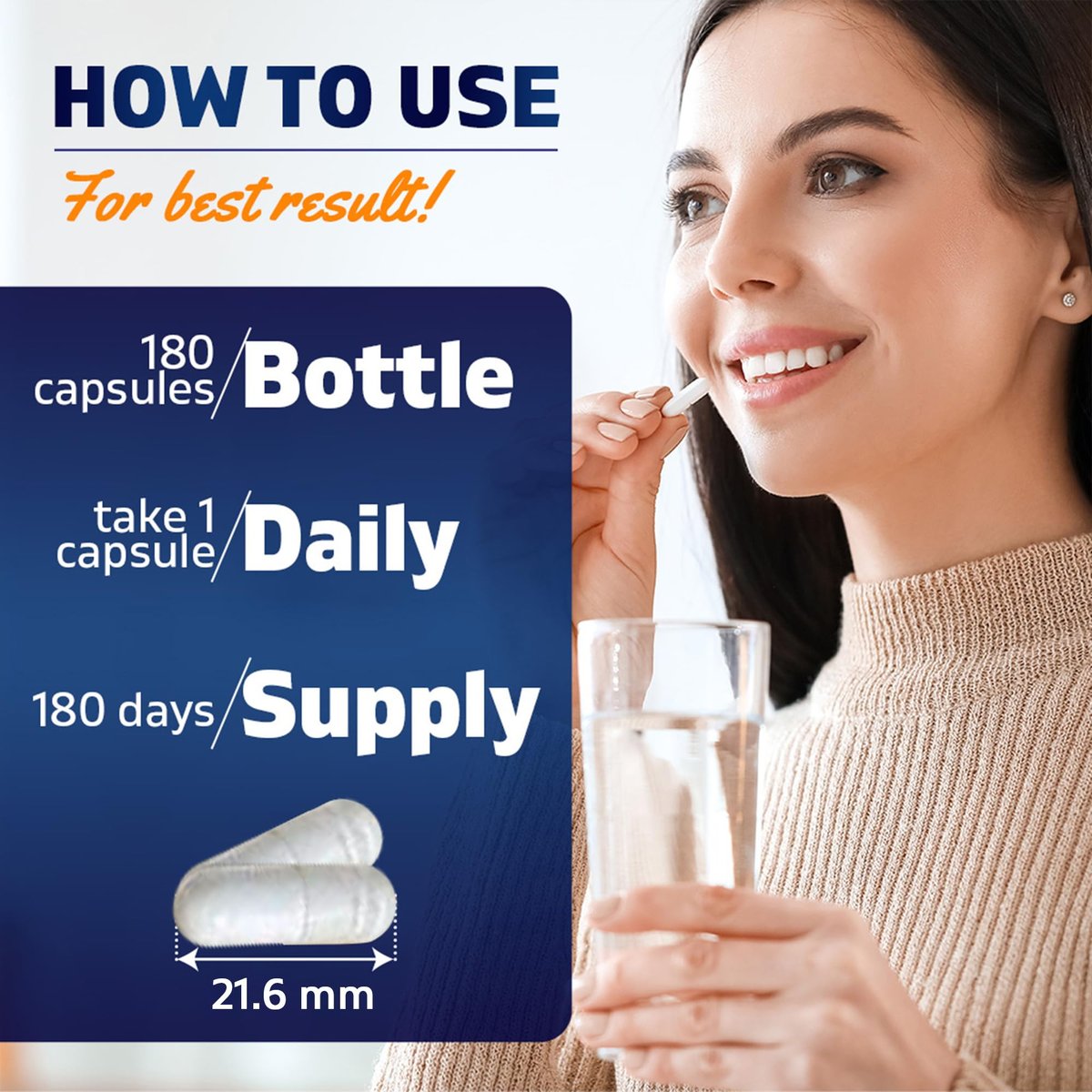 Vitamatic Magnesium Citrat 500 mg pro Portion - 180 Kapseln (150 mg elementares Magnesium) mit Vitamin B6 für optimale Aufnahme - Unterstützt Muskel-, Gelenk- und Herzgesundheit*
