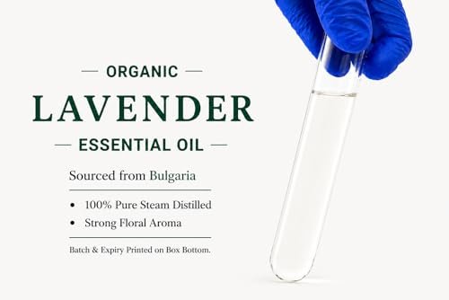 Nirvana Nurture Lavendel Ätherisches Öl, USDA Bio, 100% Rein Unverdünnt, Aromatherapieöl für Diffuser, Haar- und Hautpflege