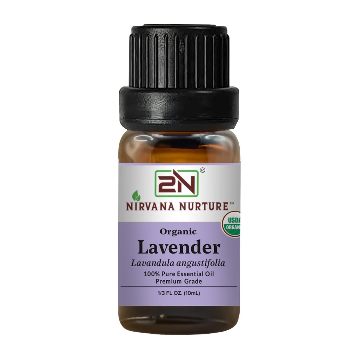Nirvana Nurture Lavendel Ätherisches Öl, USDA Bio, 100% Rein Unverdünnt, Aromatherapieöl für Diffuser, Haar- und Hautpflege