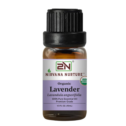 Nirvana Nurture Lavendel Ätherisches Öl, USDA Bio, 100% Rein Unverdünnt, Aromatherapieöl für Diffuser, Haar- und Hautpflege