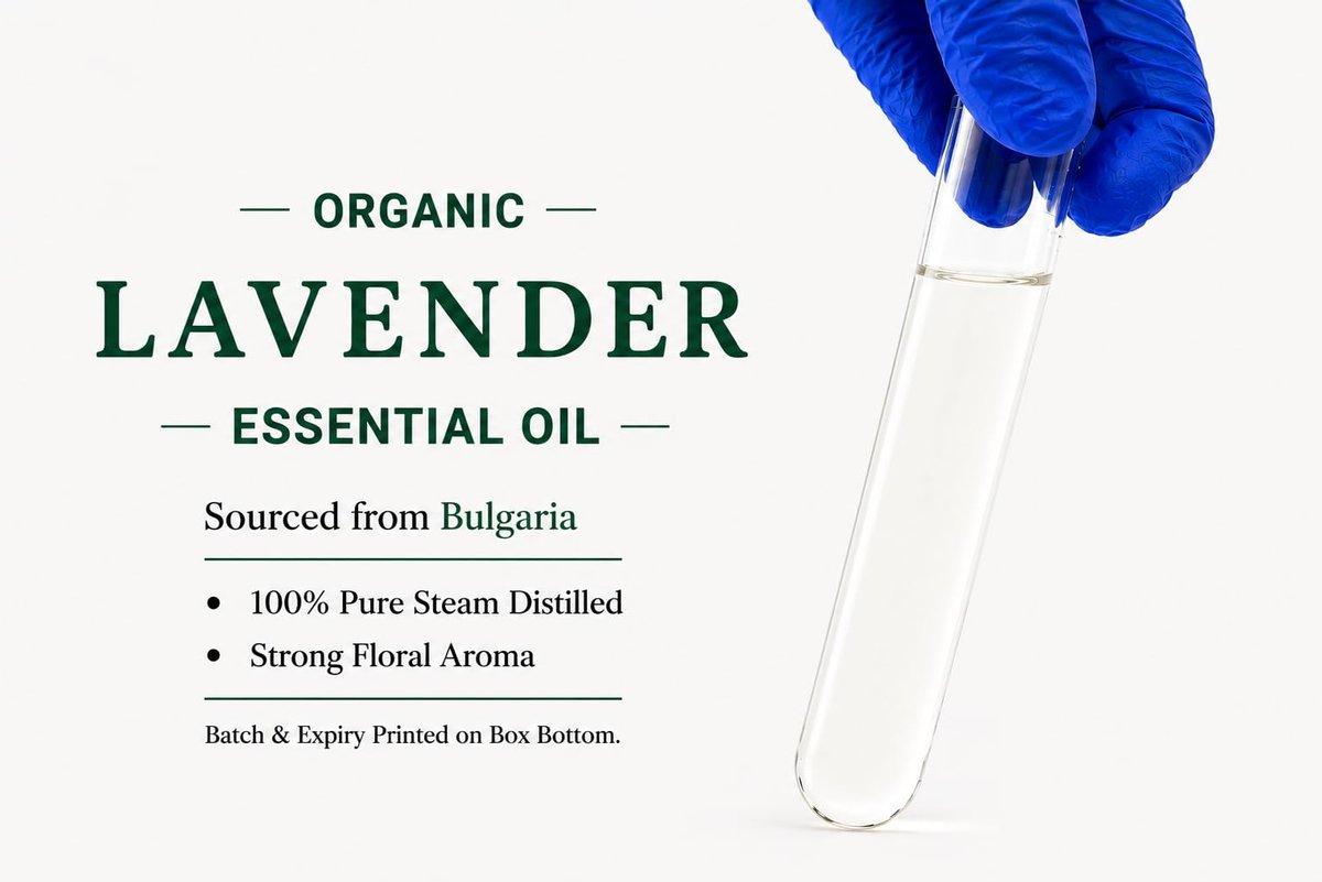 Nirvana Nurture Lavendel Ätherisches Öl, USDA Bio, 100% Rein Unverdünnt, Aromatherapieöl für Diffuser, Haar- und Hautpflege
