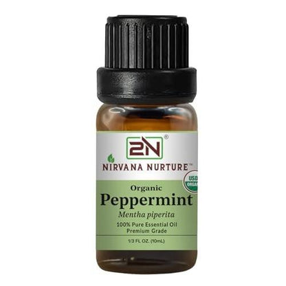 Nirvana Nurture Bio-Pfefferminzöl, USDA Bio, 100% rein unverdünnt, 0,34 Fl Oz