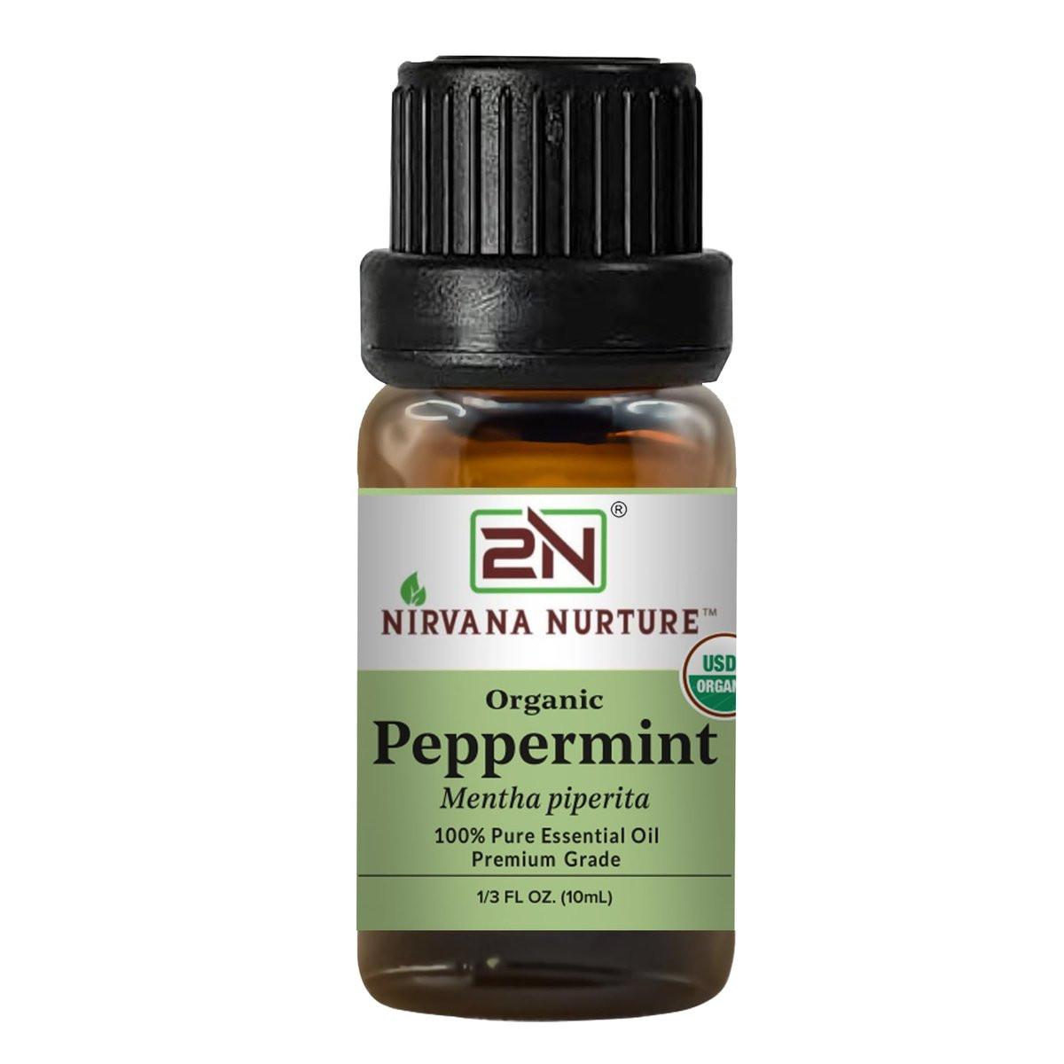 Nirvana Nurture Bio-Pfefferminzöl, USDA Bio, 100% rein unverdünnt, 0,34 Fl Oz