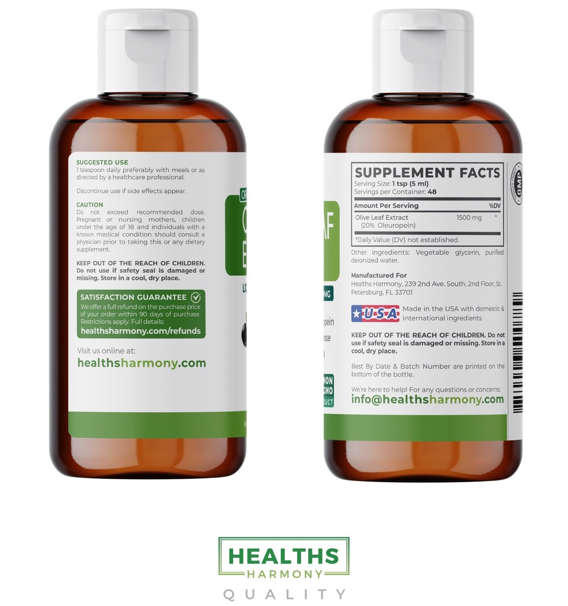 Olivenblattextrakt (Non-GMO) Extra stark: 20 % Oleuropein – 1500 mg – Vegetarisch – Immunsystem-Unterstützung, Hautgesundheit und starke Antioxidantien – Flüssiger Extrakt – 240 ml