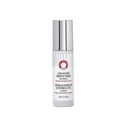 First Aid Beauty 0,3 % Retinol Komplex Serum mit Peptiden – Für empfindliche Haut entwickelt – Mildert Linien und Fältchen mit weniger Reizungen als herkömmliches Retinol – Nicht komedogen – 30 ml