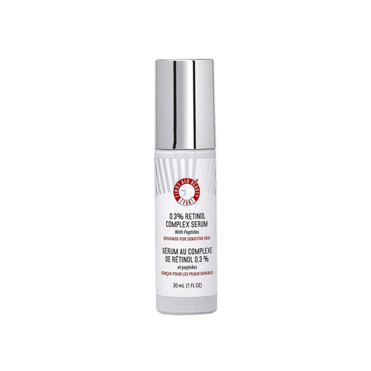 First Aid Beauty 0,3 % Retinol Komplex Serum mit Peptiden – Für empfindliche Haut entwickelt – Mildert Linien und Fältchen mit weniger Reizungen als herkömmliches Retinol – Nicht komedogen – 30 ml