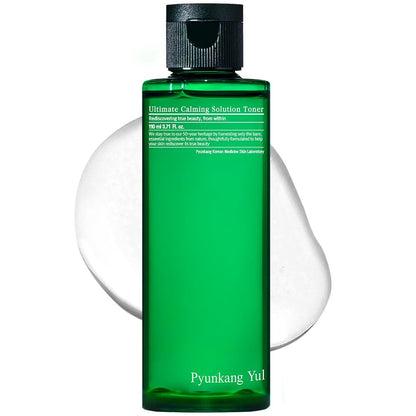 Pyunkang Yul Ultimate Calming Solution Toner – Beruhigendes Gesichtswasser mit Geißblattblüte, Ceramiden, Hyaluronsäure und Centella Asiatica für empfindliche, müde Haut, 110 ml