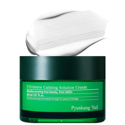 Pyunkang Yul PKY Ultimate Calming Solution Cream – Beruhigende Feuchtigkeitscreme für empfindliche Haut mit patentierten Inhaltsstoffen, Cica & Teebaum, 30 ml