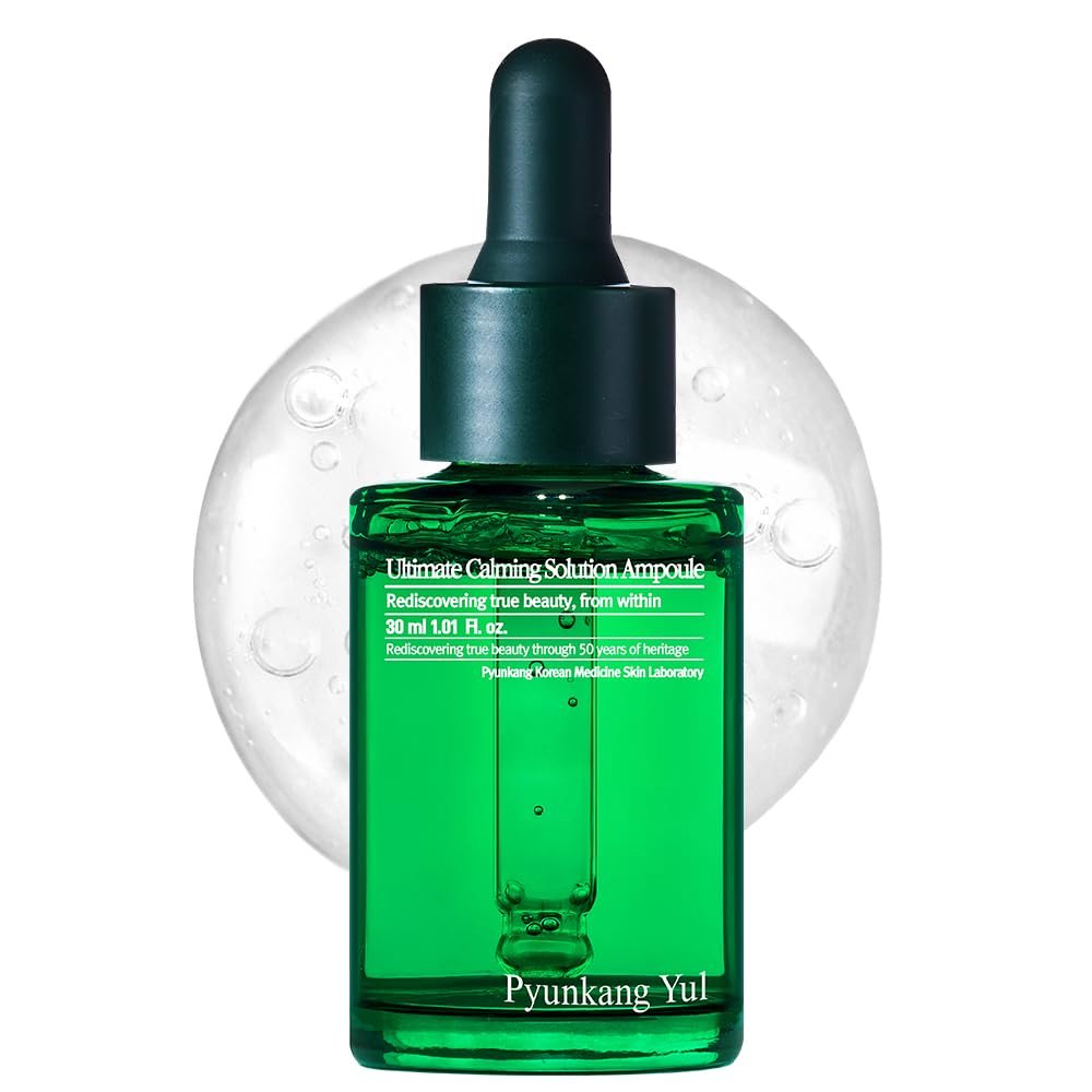 Pyunkang Yul PKY Ultimate Calming Solution Ampulle für empfindliche Haut mit patentierten Inhaltsstoffen – Beruhigendes Serum mit Cica und Teebaum für reduzierte Rötungen (30 ml)