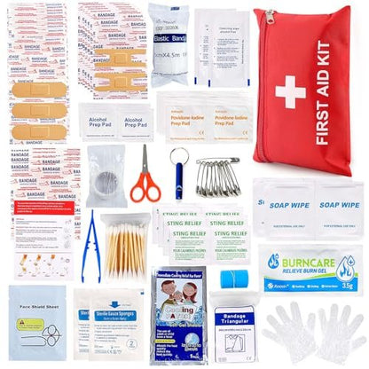 LOYEE 107-teiliges Erste-Hilfe-Set für Zuhause, Auto, Reisen – Kompaktes Notfallset für Wandern, Camping, Boot, Sport & Outdoor